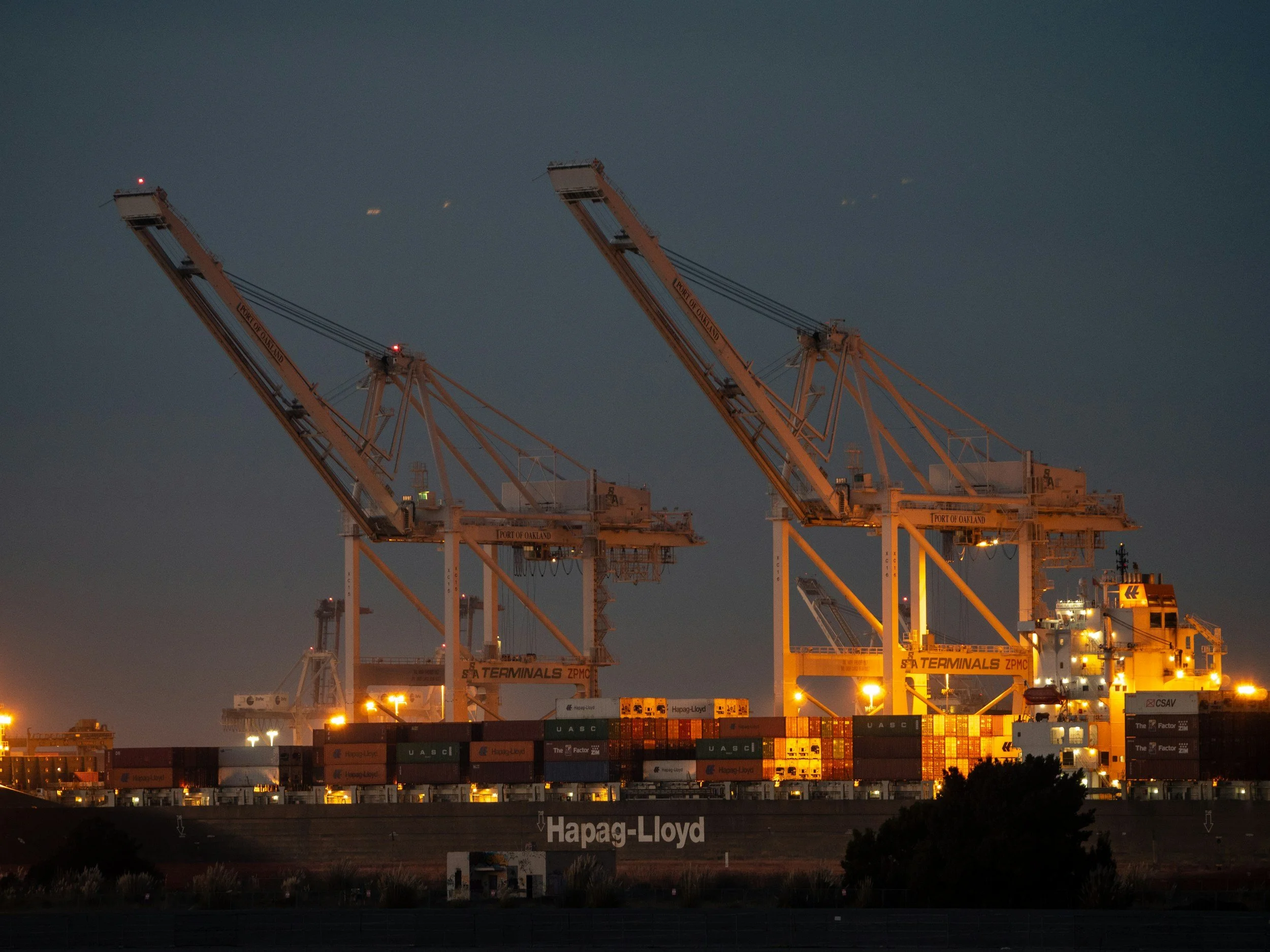 cranes at port